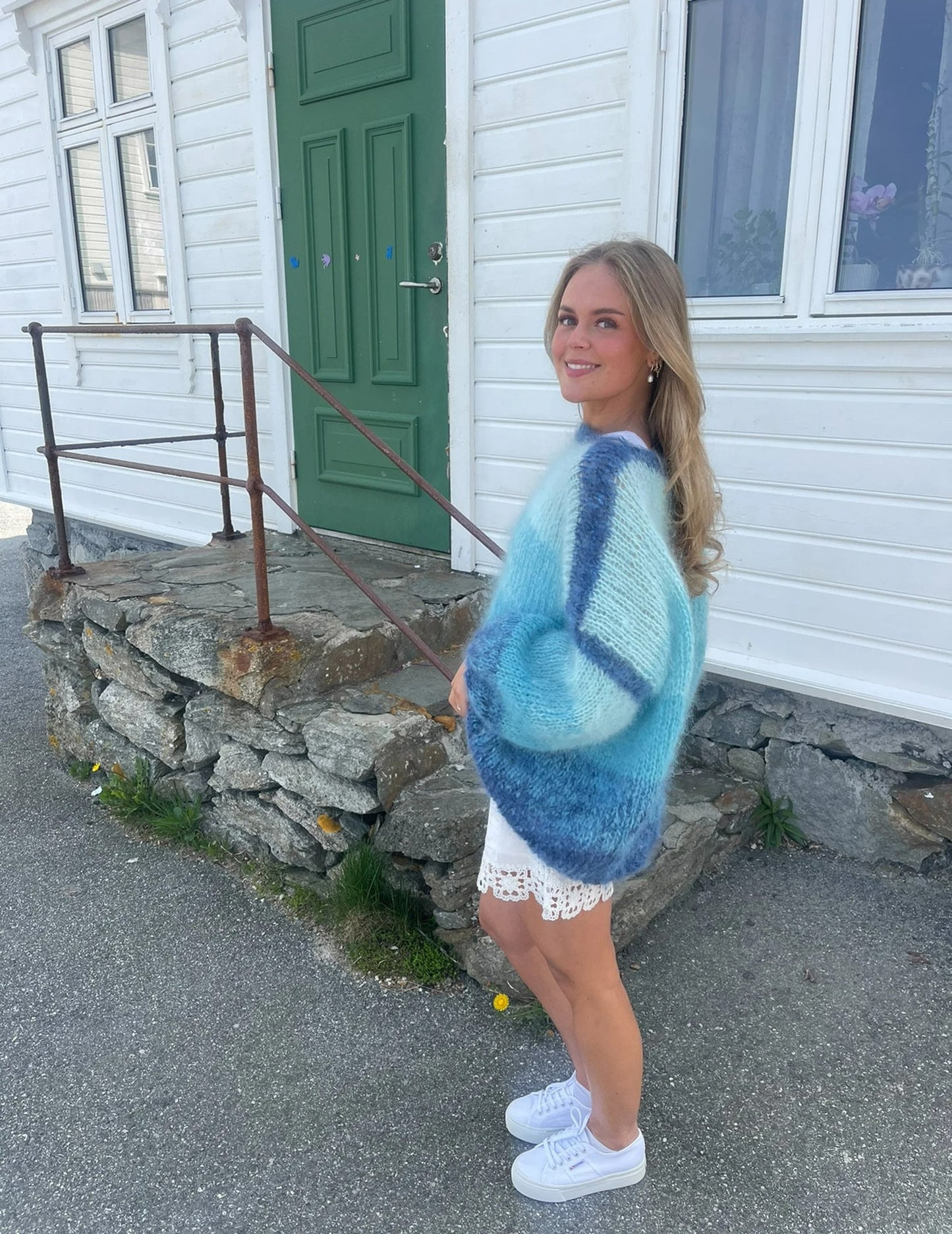 Lina Poncho Style Top Knitting Pattern