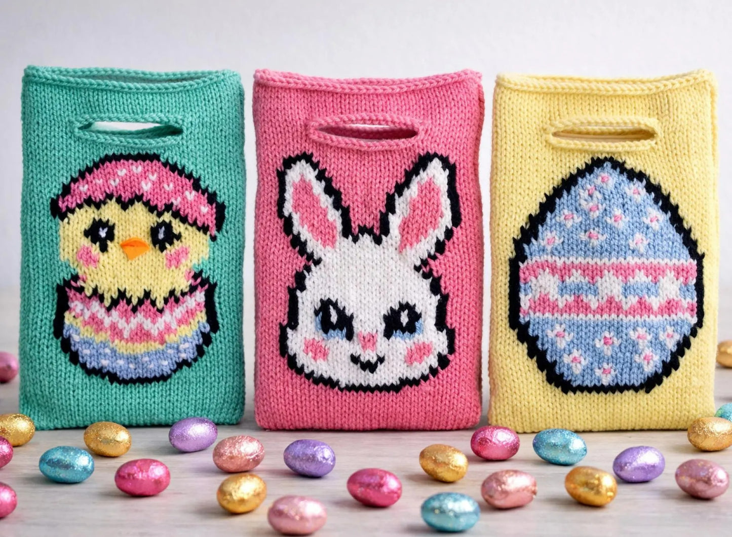 Easter Treat Holder Knit Bag Knitting Pattern