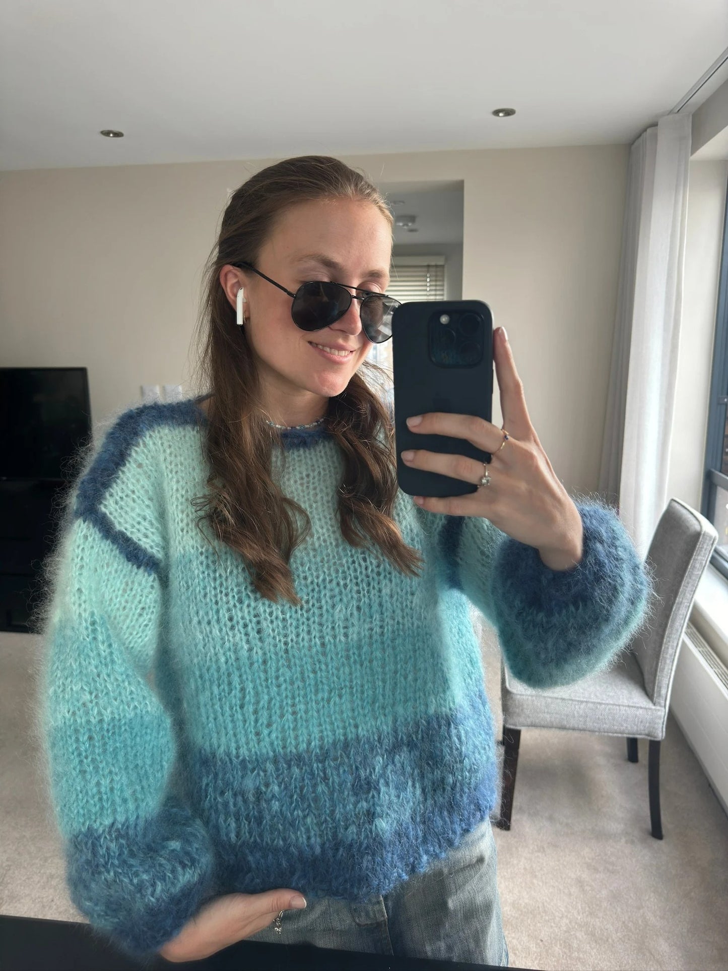 Lina Poncho Style Top Knitting Pattern