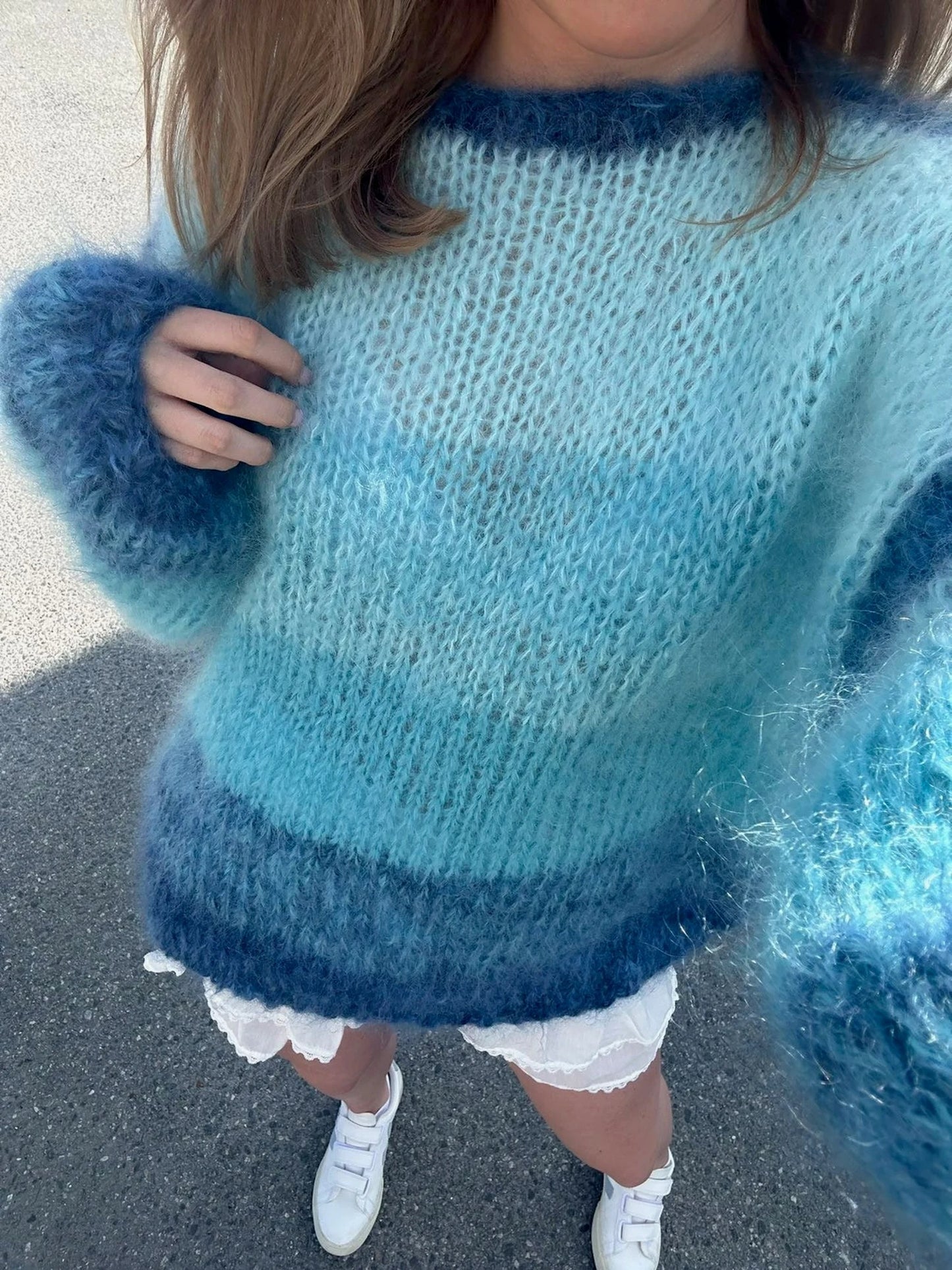 Lina Poncho Style Top Knitting Pattern