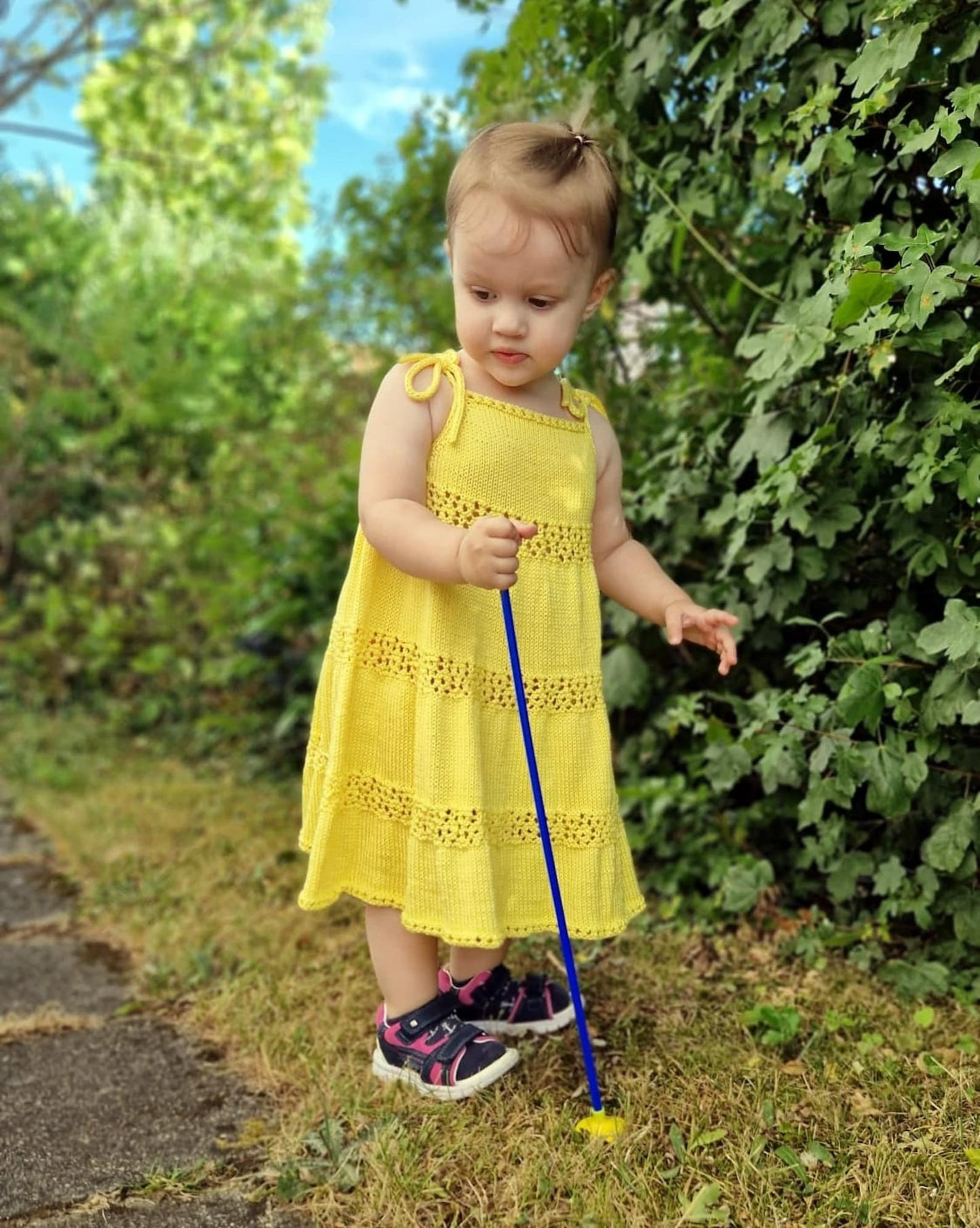 Sunny Meadow Twirl Dress Knitting Pattern