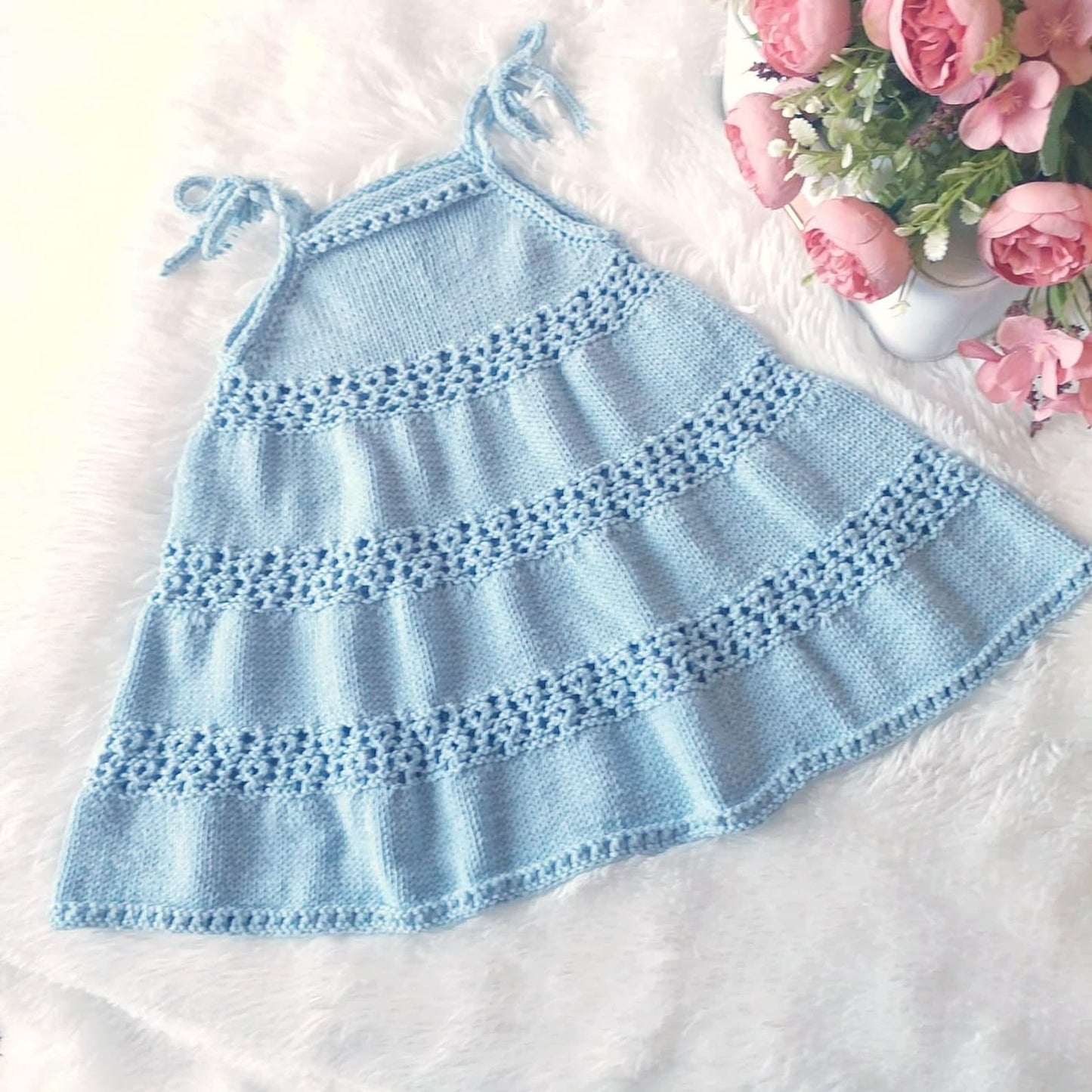 Sunny Meadow Twirl Dress Knitting Pattern