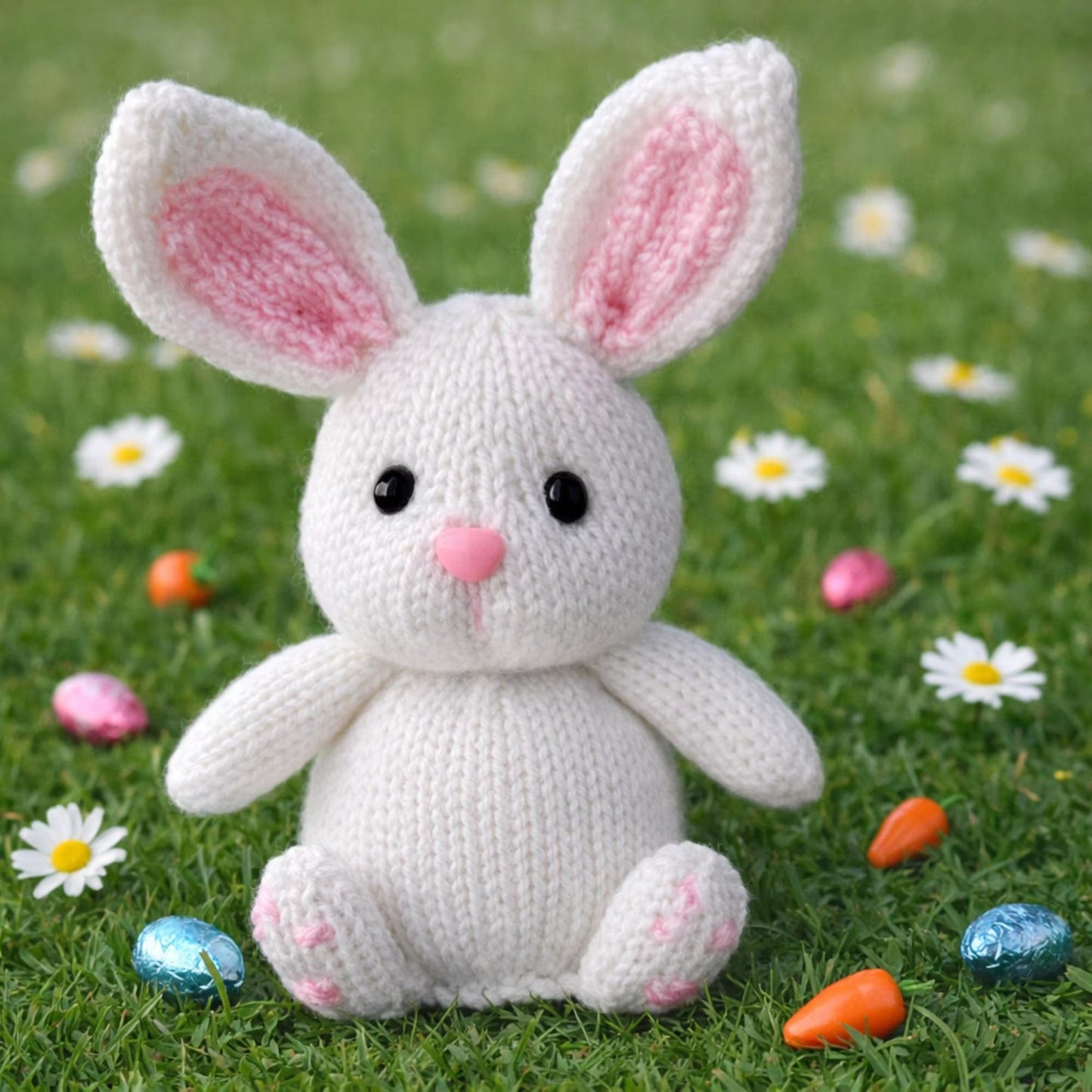 Soft Plush Bunny Toy Companion Knitting Pattern