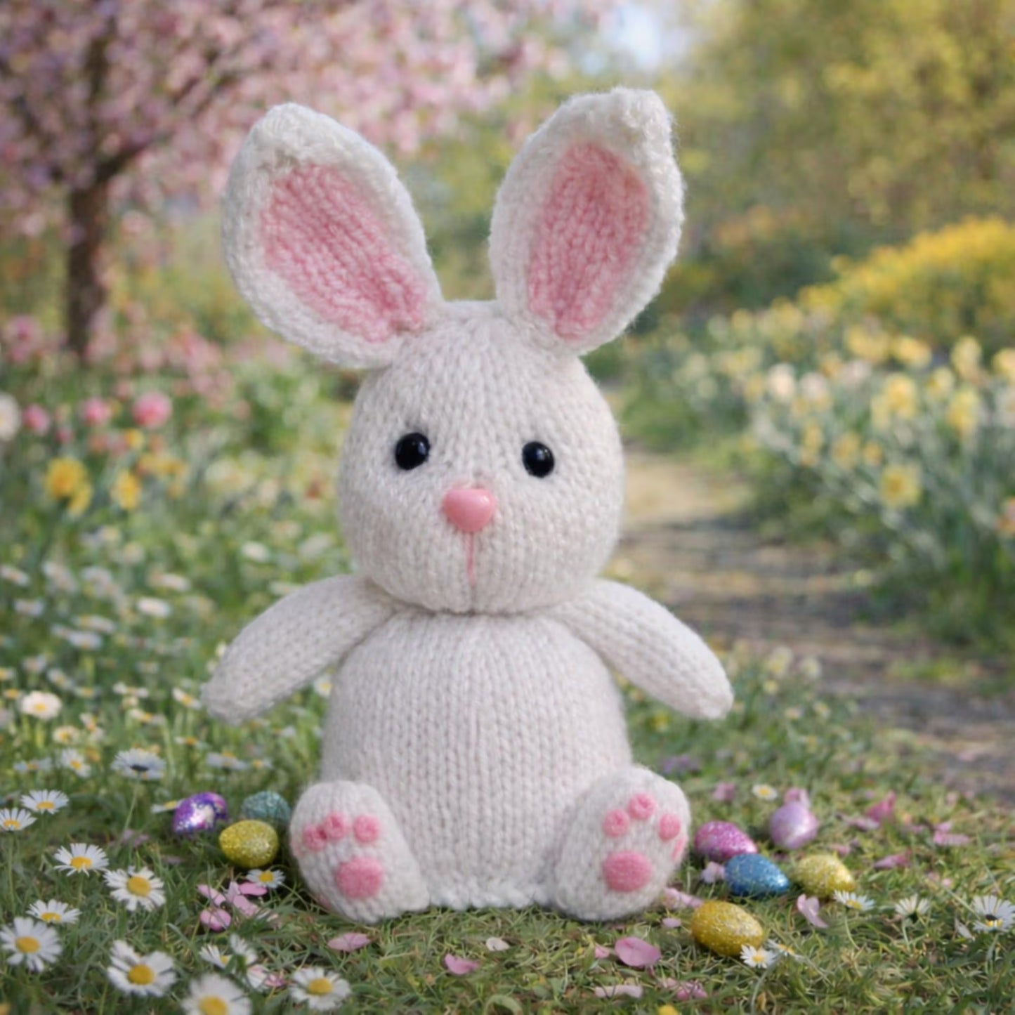 Soft Plush Bunny Toy Companion Knitting Pattern