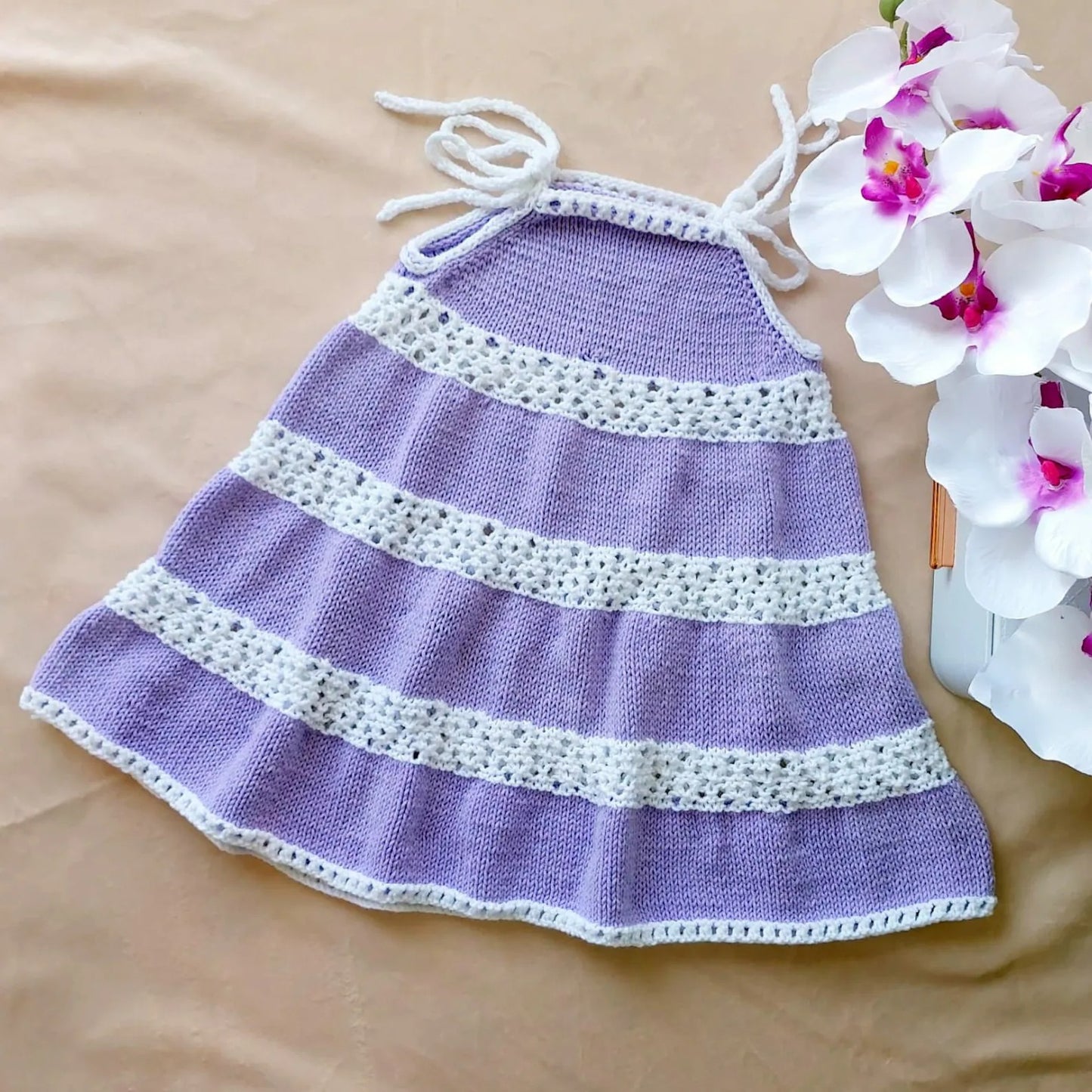 Sunny Meadow Twirl Dress Knitting Pattern