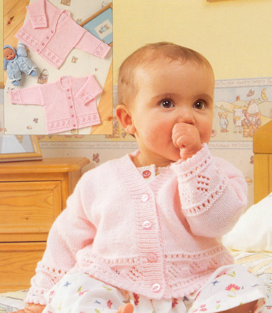 Timeless Infant Buttoned Layer Set Knitting Pattern