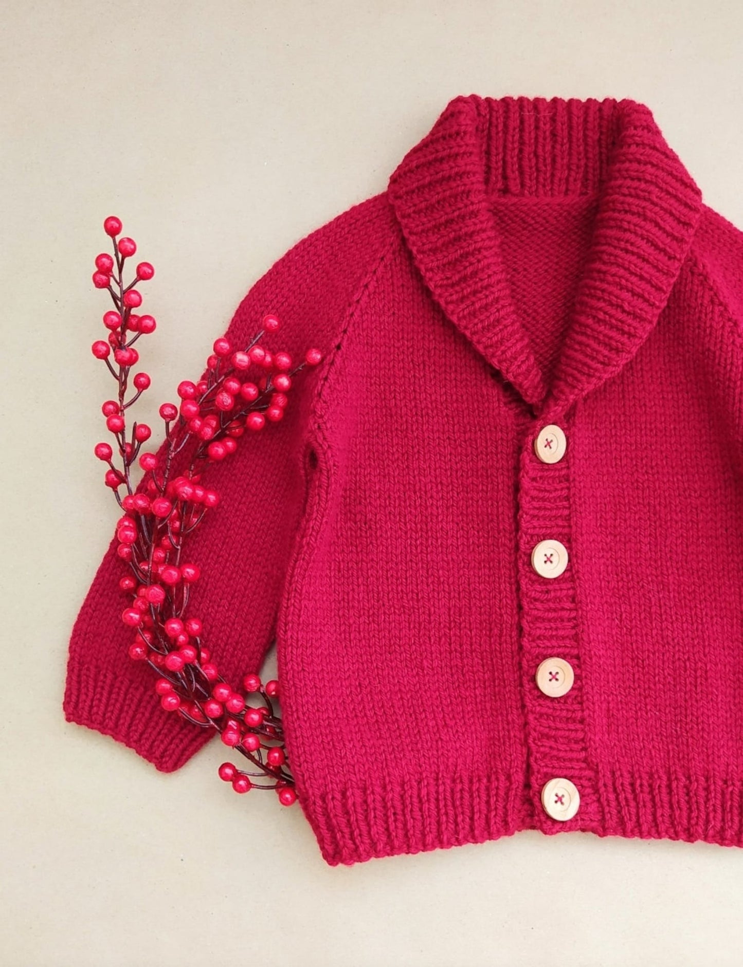 Classic Collar Buttoned Cardigan Knitting Pattern