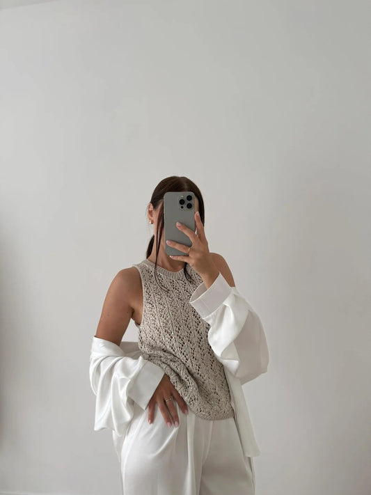 Ellana Elegant Top Knitting Pattern