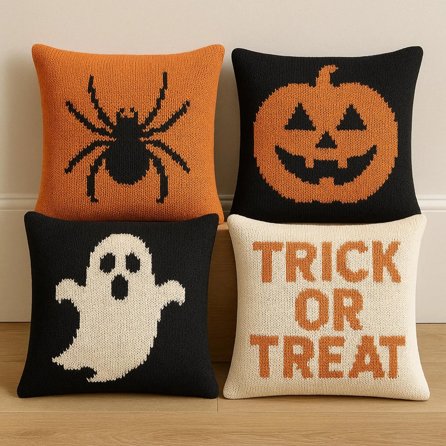 Cozy Halloween Cushion Knitting Pattern