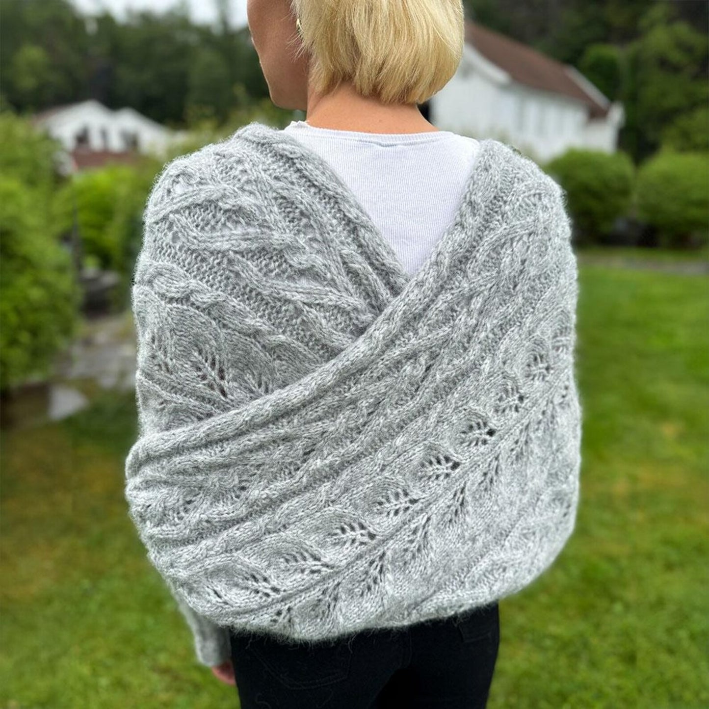 Woodland Foliage Sleeve Wrap Knitting Pattern