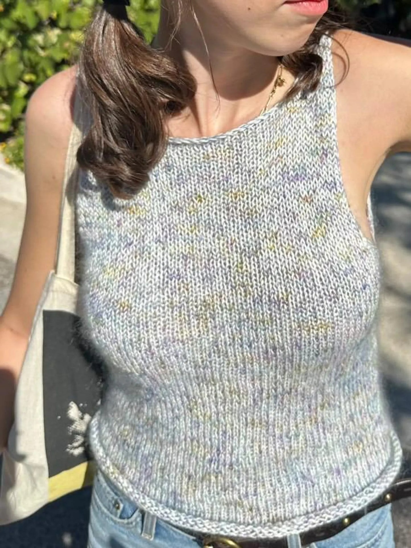 Elegant Open-Back Blouse Knitting Pattern