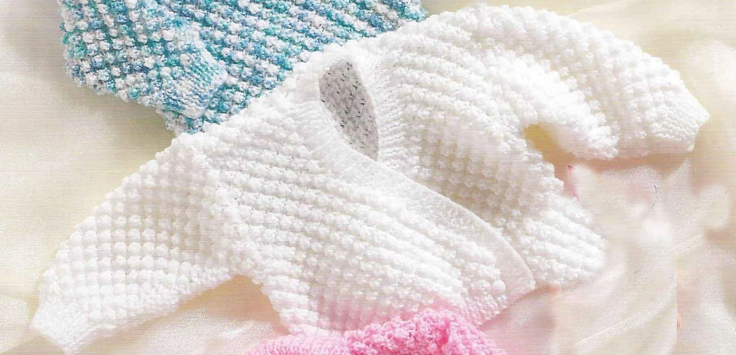 Rustic Charm Baby Cardigan Knitting Pattern