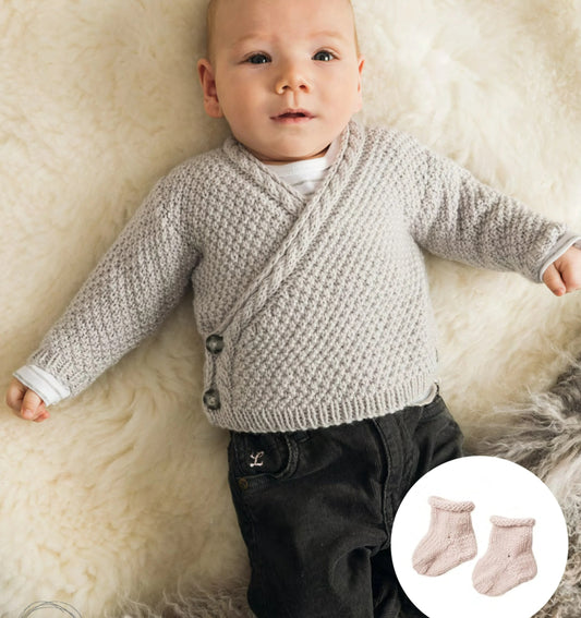 Baby Ballet Wrapover Cardigan Knitting Pattern