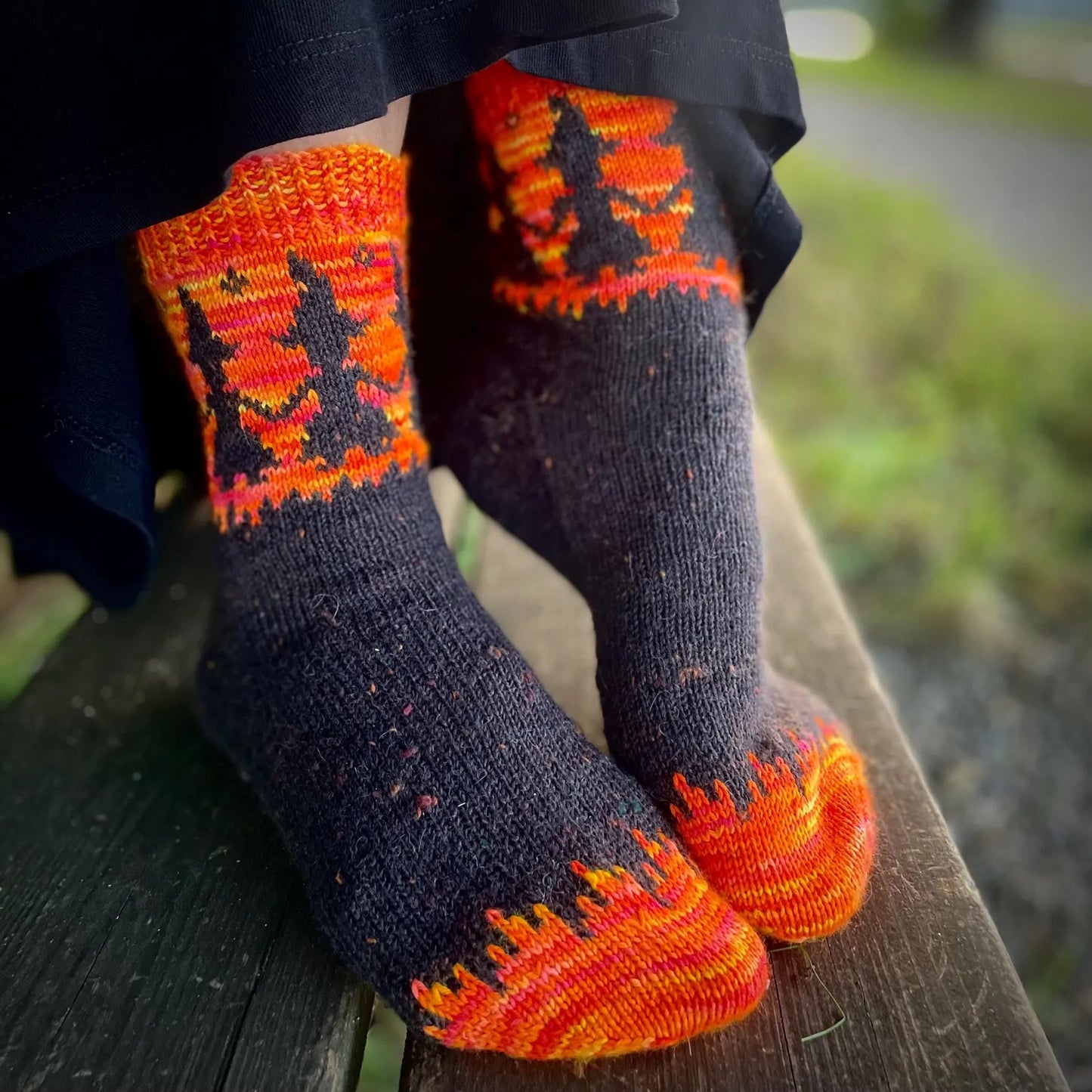 Midnight Mischief Sock Knitting Pattern