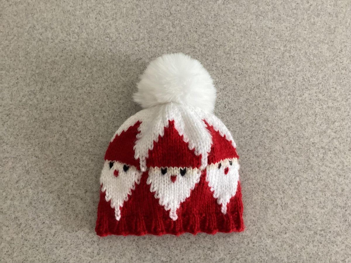 Santa Family Hat knitting pattern — view 01