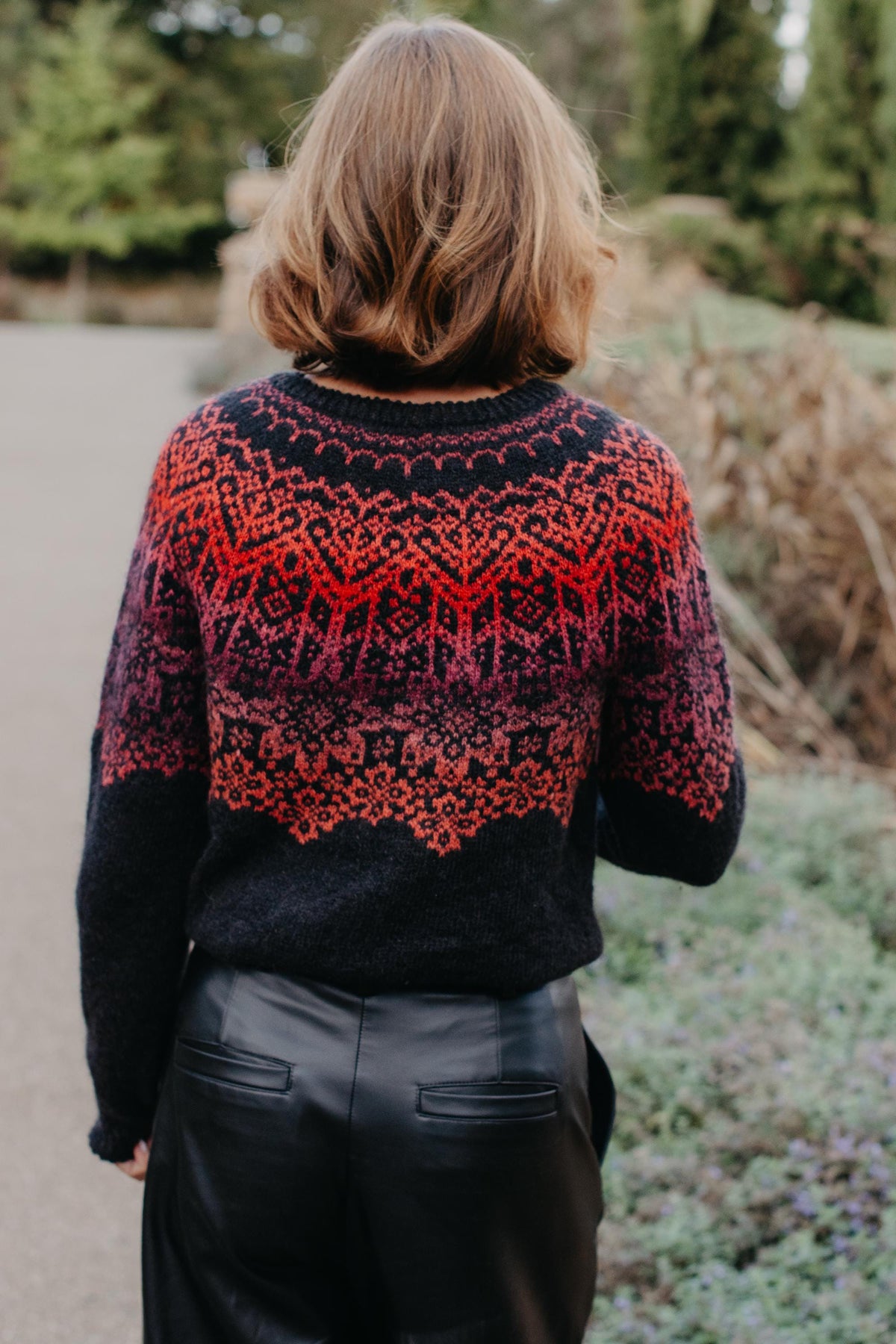 Snow Flower Yoke Sweater knitting pattern — view 03