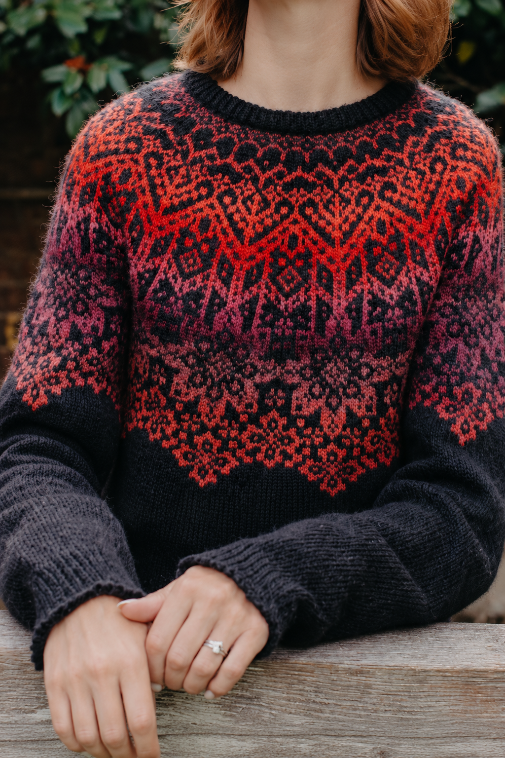 Snow Flower Yoke Sweater knitting pattern — view 04