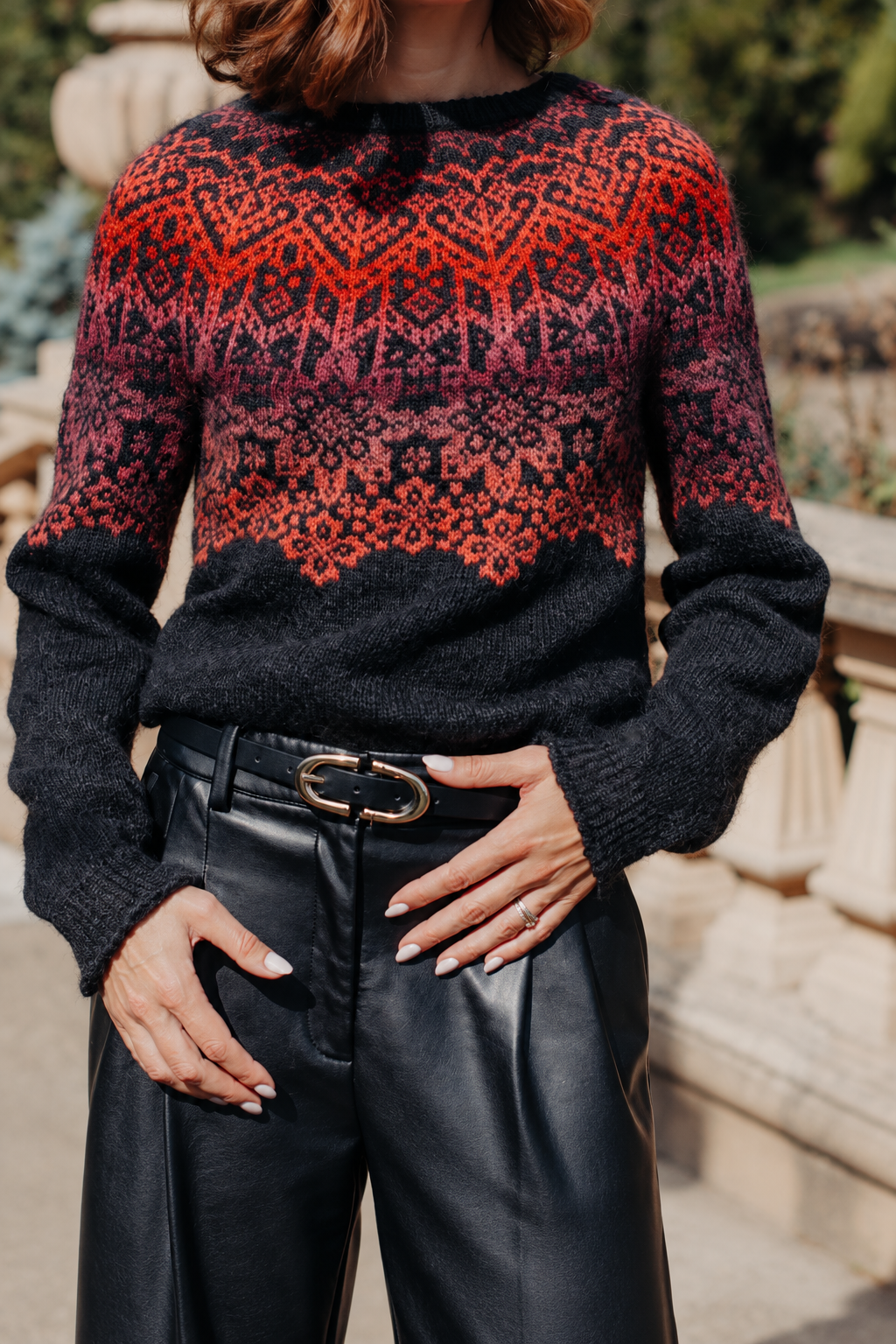 Snow Flower Yoke Sweater knitting pattern — view 07