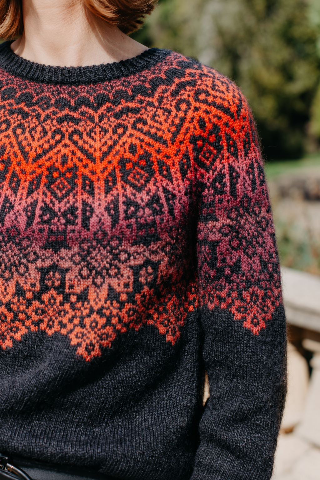 Snow Flower Yoke Sweater knitting pattern — view 09