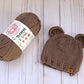 Rounded knitted bear ears