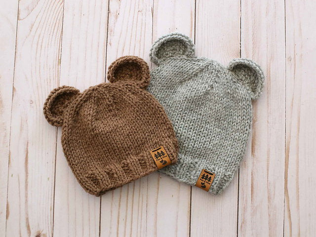 Finished Teddy Bear Ears Family Hat