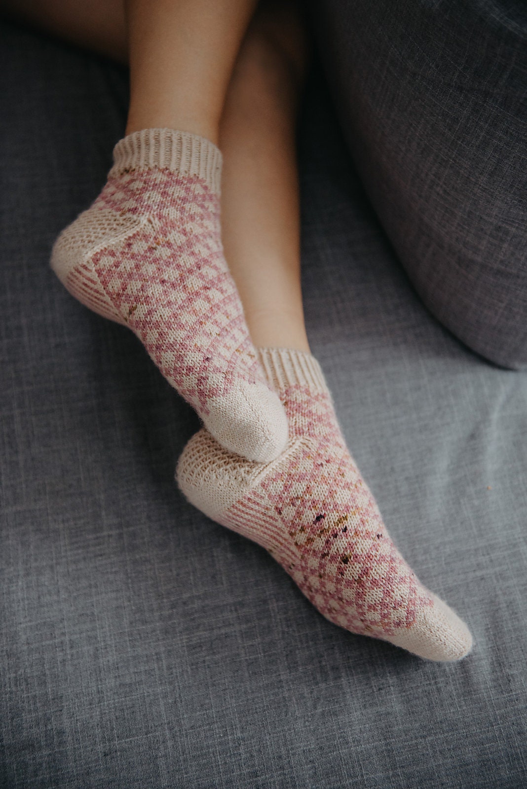 Two Color Cozy Socks knitting pattern — view 02