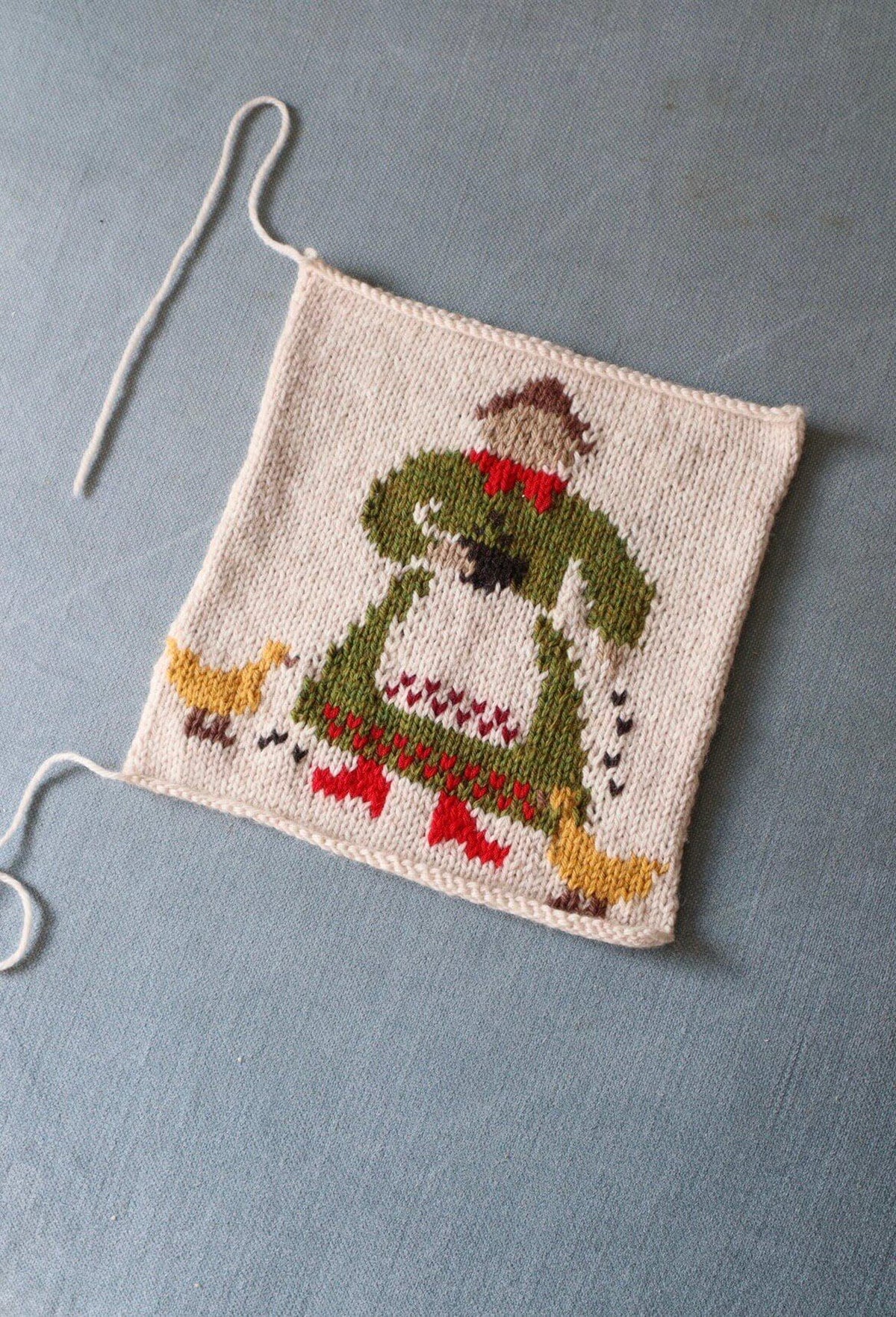 Little Folk Friend Vest mother hen motif