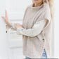 Easy Side Button Tabard Vest, front view of the sleeveless knitted vest.