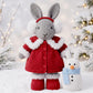 Snow Bunny Tree Friend — finished knitted character