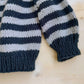 Sailor Stripe Baby Sweater — cuff and hem detail