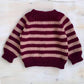 Sailor Stripe Baby Sweater — burgundy colour option