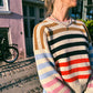 Leftover Yarn Stripe Sweater Knitting Pattern