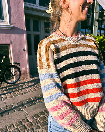 Leftover Yarn Stripe Sweater Knitting Pattern
