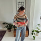 Leftover Yarn Stripe Sweater Knitting Pattern