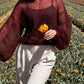 Airy Mohair Mesh Sweater Knitting Pattern – finished design