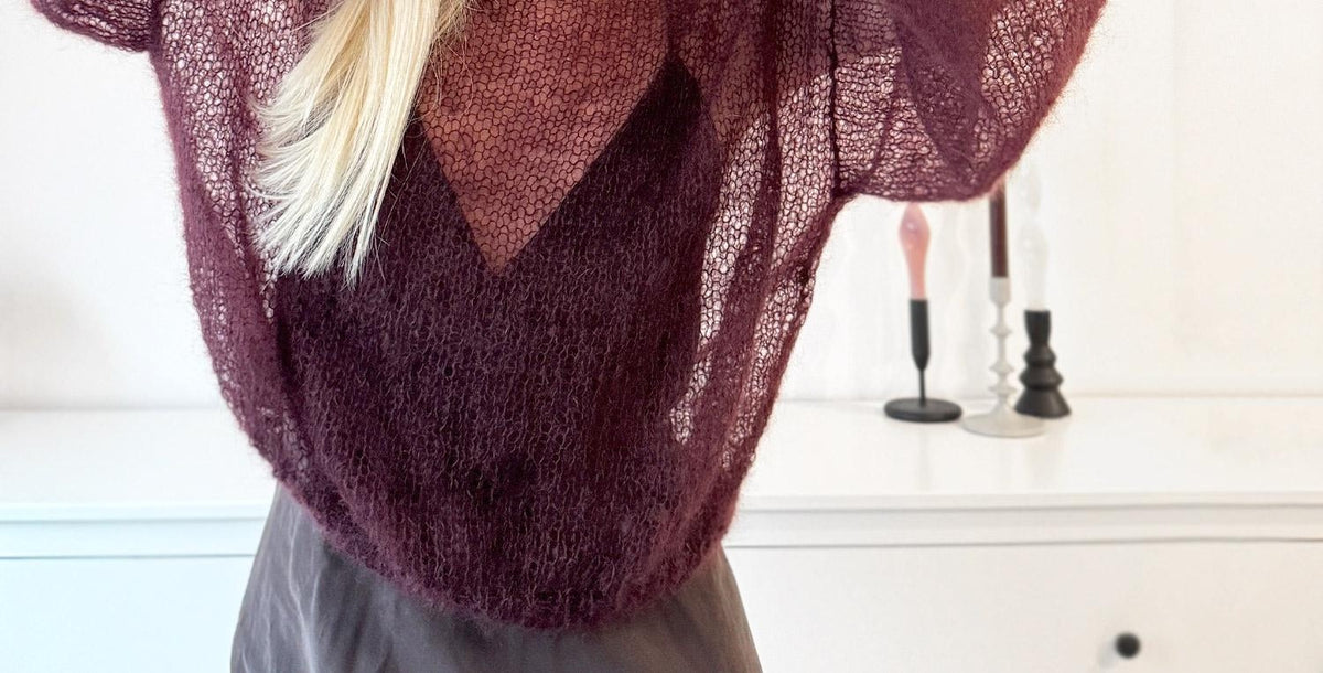 Airy Mohair Mesh Sweater Knitting Pattern – finished design