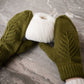 Evergreen Sprig Mittens Knitting Pattern – finished design