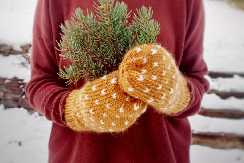 Happy Heart Fair Isle Mittens — view 1