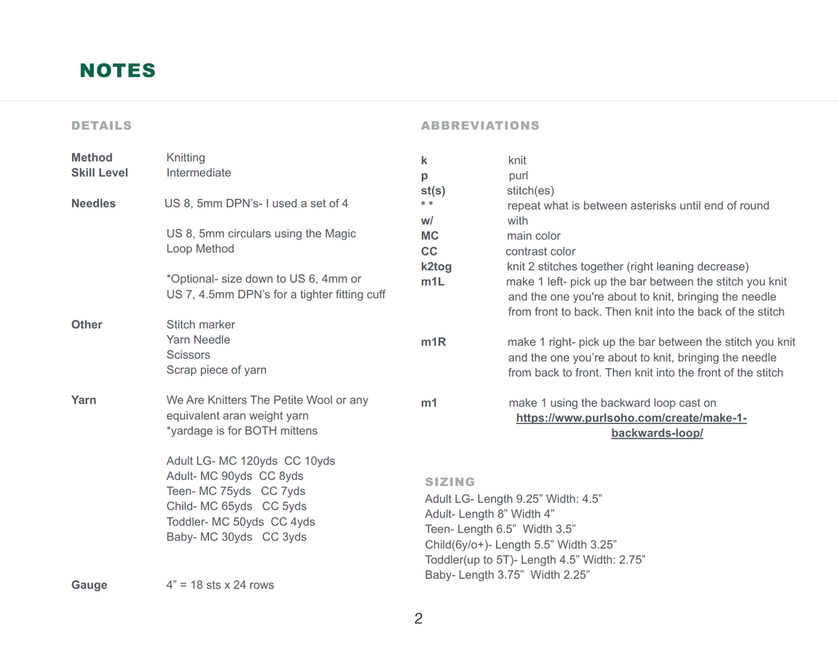 Preview the pattern PDF